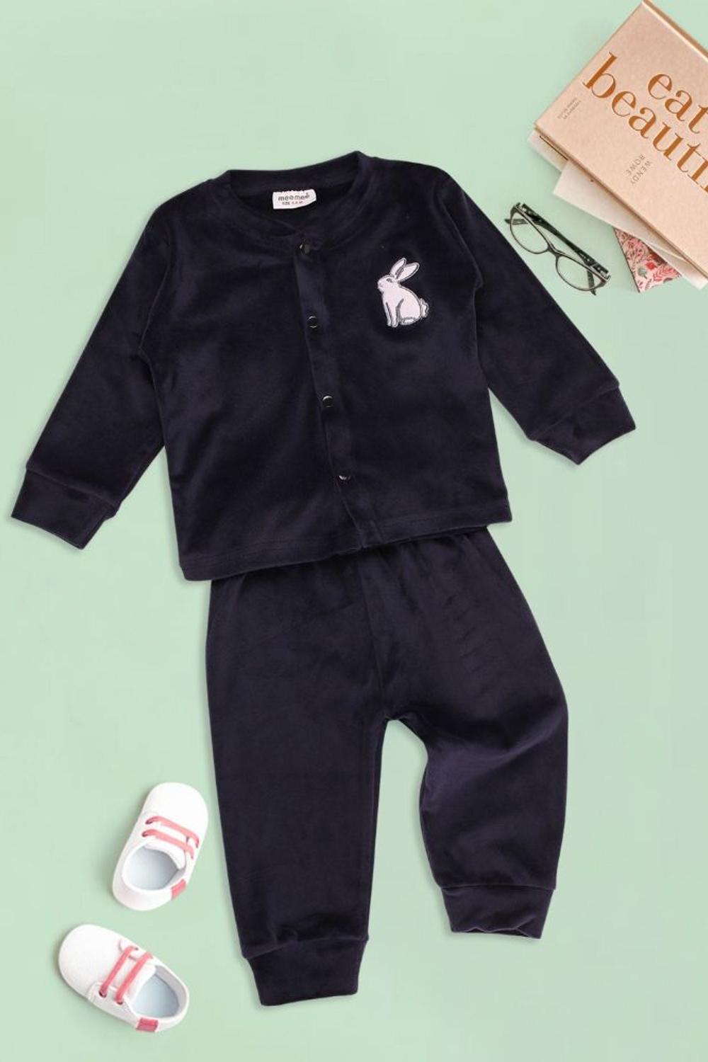 Mee Mee Printed Fashionable Unisex Track Suit - Navy Blue